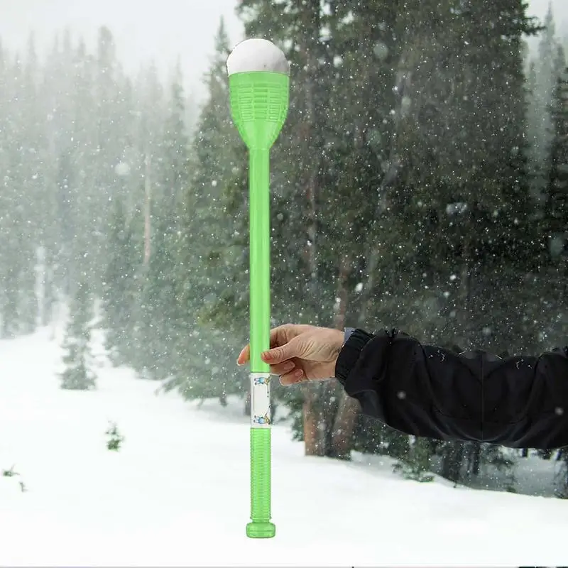 Palos de bolas de nieve lanzamiento 30 metros herramienta de lucha de bolas de nieve de invierno palo lanzador de bolas de nieve juguetes de nieve para niños al aire libre ligero