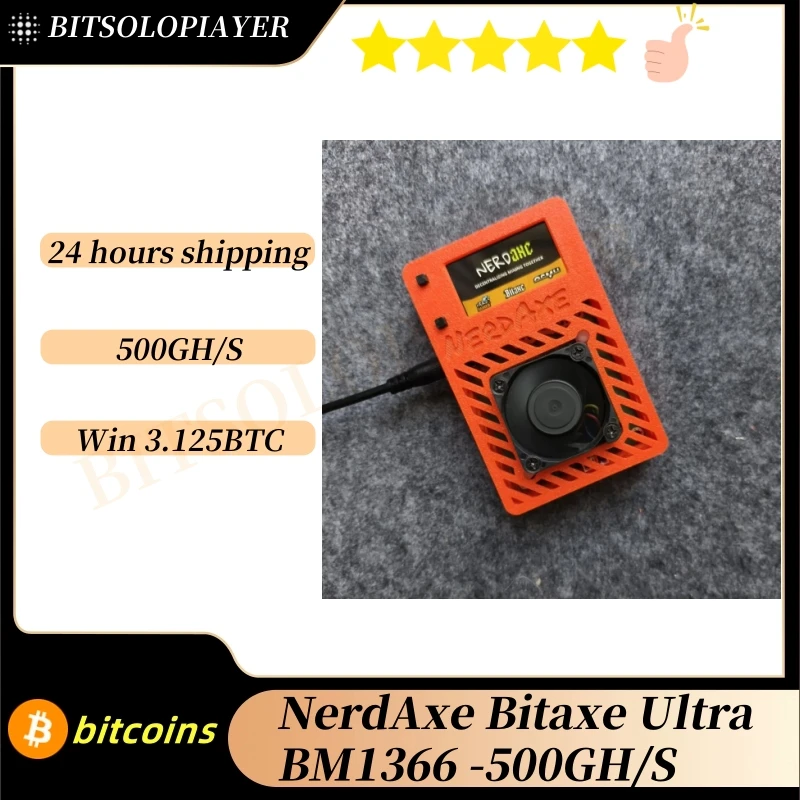 NerdAxe Bitaxe Ultra BM1366 Asic Chip 500Gh/s Full Kit With Lilygo Display Bitcoin ASIC Micro Miner Lottery Miner