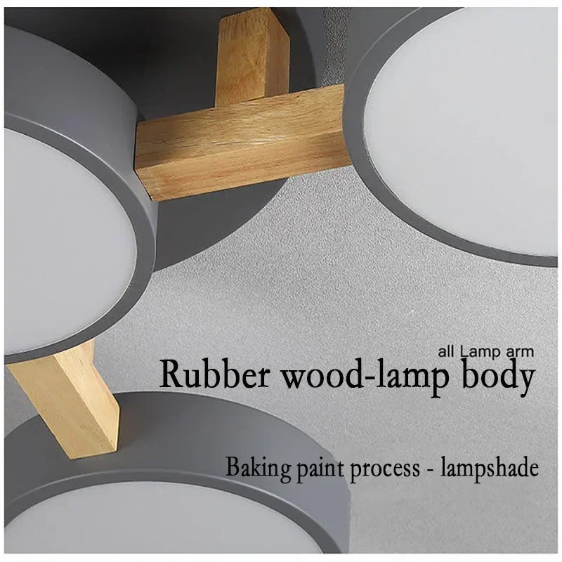 

Nordic Style LED Ceiling Chandeliers Solid Wood Light for Bedroom Living Room Villa - Factory Direct