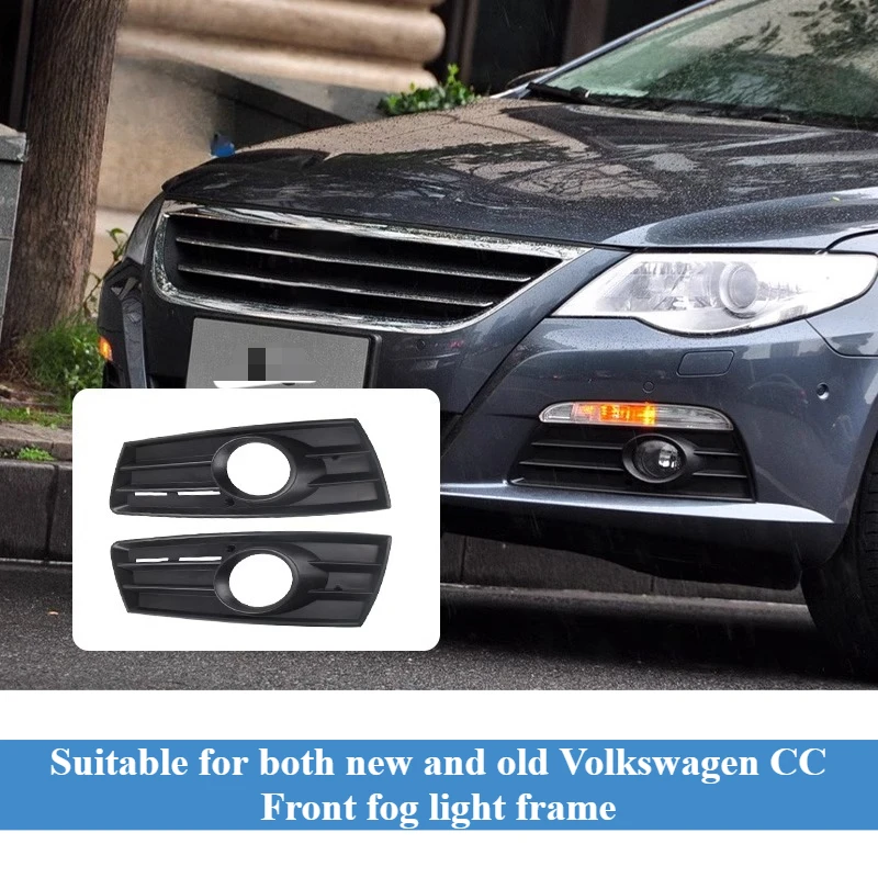 

For Volkswagen's New and Old Models CC Front Fog Lamp Frame Grille Mesh Front Bumper Anti Fog Lampshade Frame 08-18 Models Cc