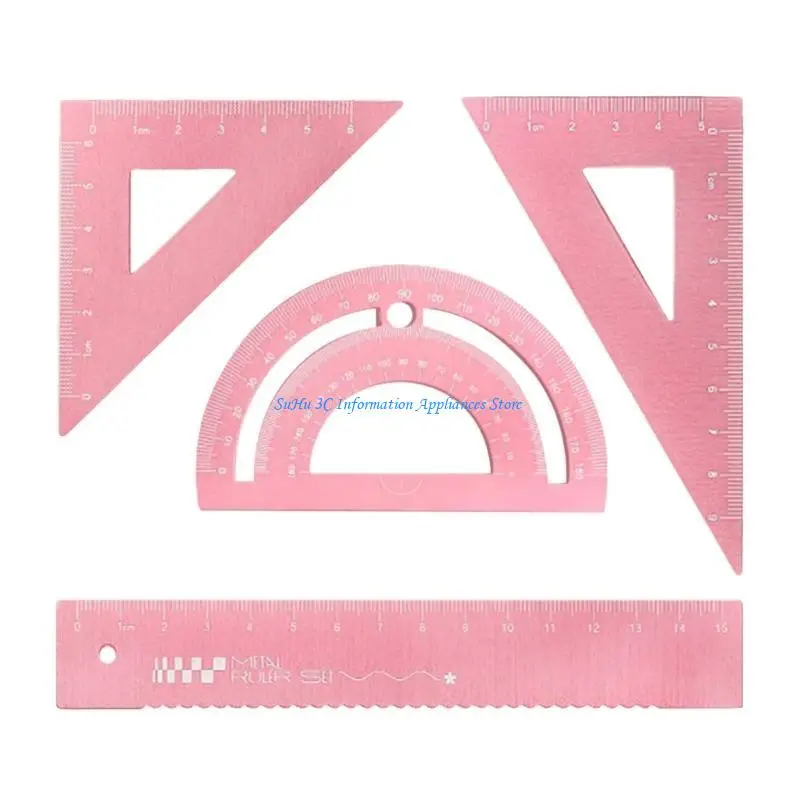 أداة هندسة الطالب مجموعة الرياضيات الهندسية للطلاب مع مجموعة منقلة مسطرة مستقيمة مربعة #3