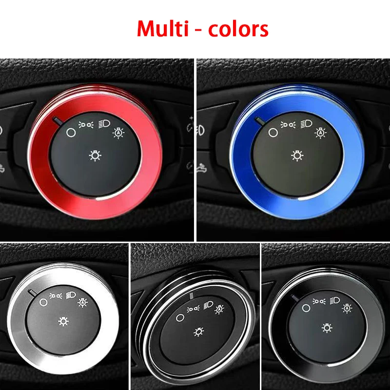 Car Headlight Adjustment Knob Decoration Ring For Ford Mustang F150 Focus Escape Fusion Taurus Interior Accessories Trim Cover