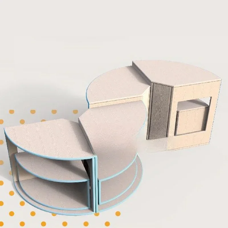 Rainbow tables and chairs, kindergarten early education