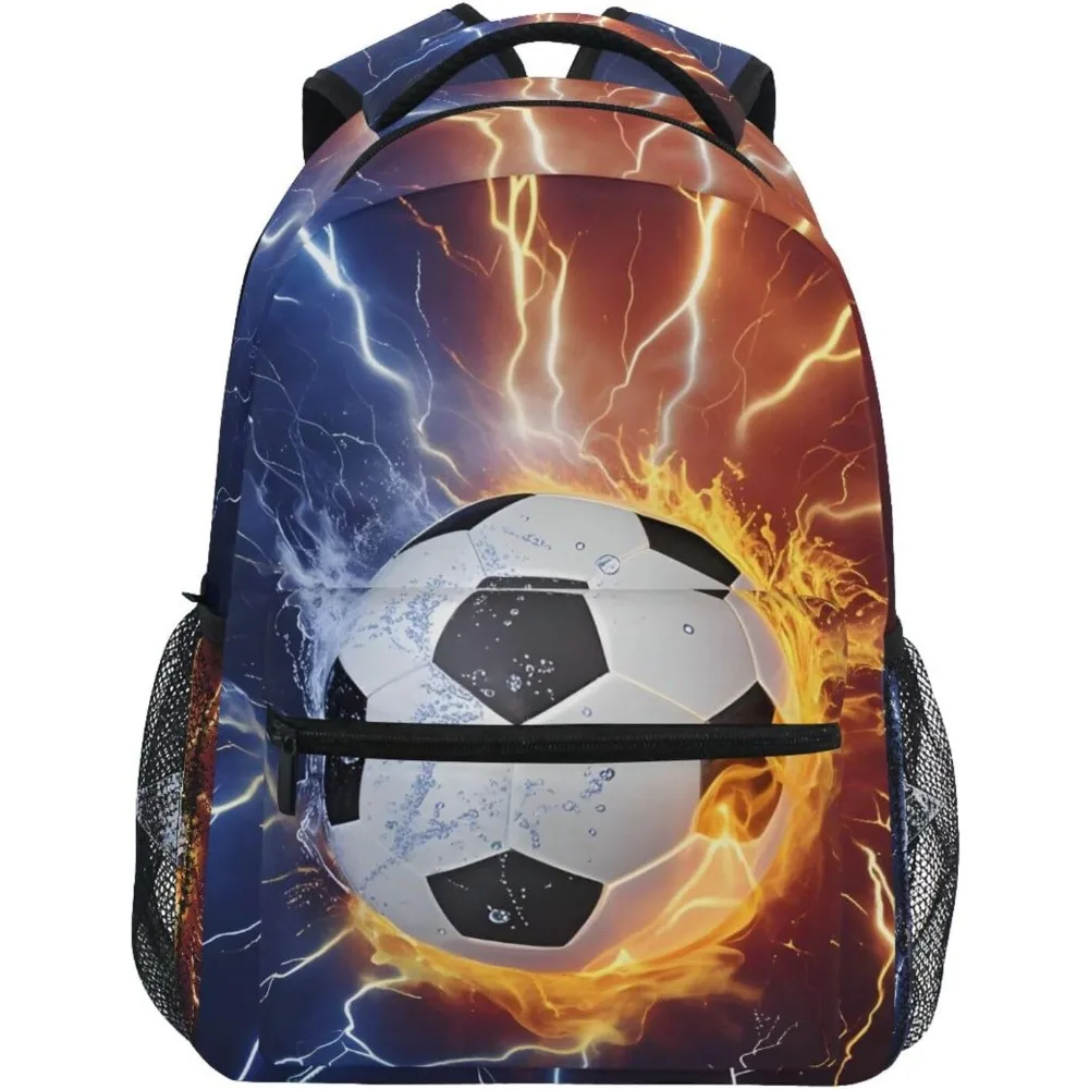 

Рюкзаки Soccer Fire Electric Spark для девочек и мальчиков, сумка для начальной школы, детская сумка для книг, персонализированная дорожная сумка для дошкольников