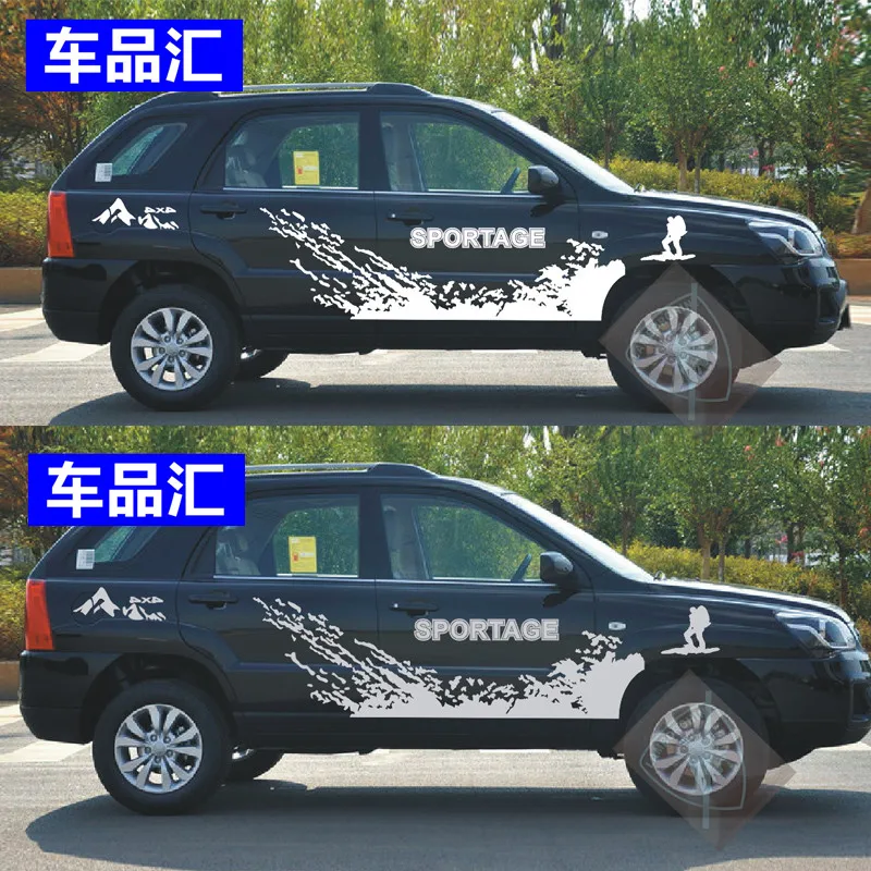 

2pcs New Car Stickers Car Car Decals FOR Kia SPORTAGE 2012-2022 Body Custom Off-Road Decor Vinyl Car Foil Accessories