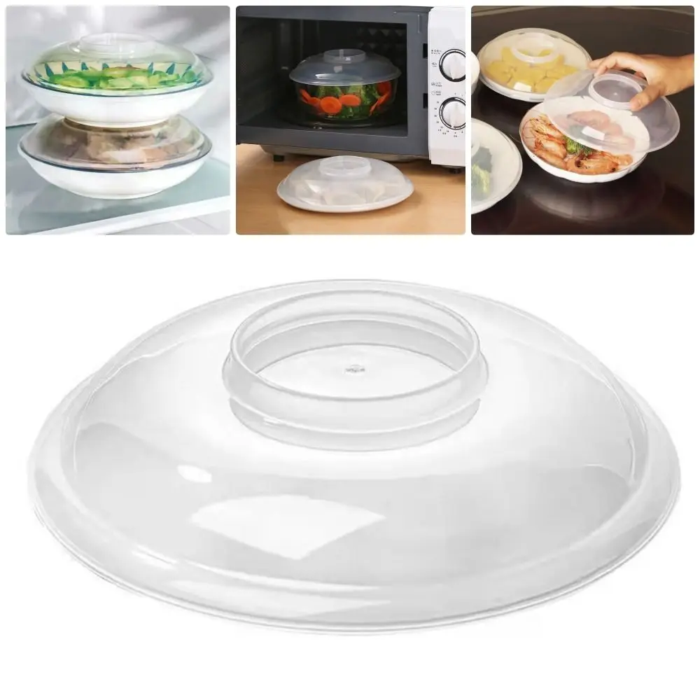 1Pcs Heat Preservation Microwave Splatter Cover High Temperature Resistant with Holes Microwave Heating Lid Anti-oil