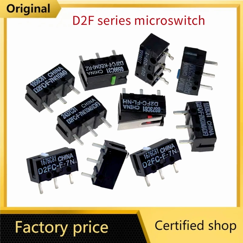 Serie D2FC para microinterruptor OMRON D2FC-F-K 50M D2FC-F D2FC-F-7N 10M 20M botón de ratón Fretting DF2 DF2C-F-7N