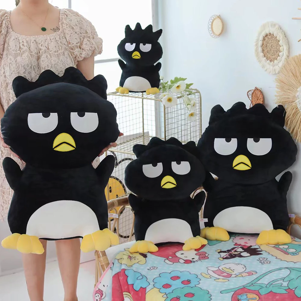 Sanrio Bad Badtz Maru Plush Toy Soft Cute Japanese Style Anime Black Penguin Doll Hug Plushies Birthday Gifts Girl 30/45/60cm。