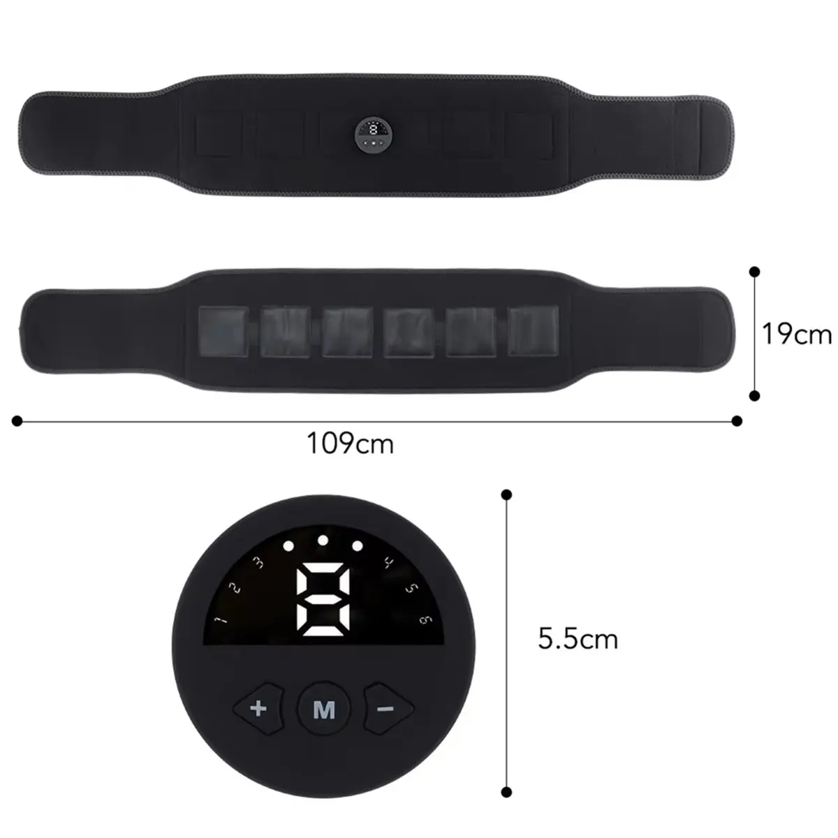 FUA@ EMS Muscle Stimulator Massage Abdominal Trainer Belt Slimming Massager Body Belly Weight Loss Body Shaping Fitness