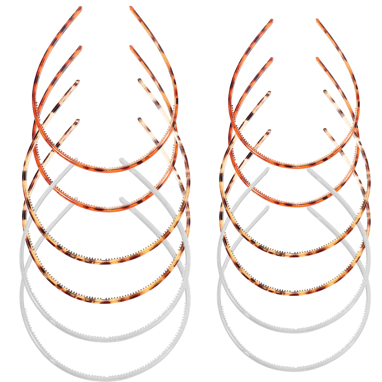 

12pcs Hoops Lightweight Elastic Comb Headbands For Thick Thin Hair Face Wash Makeup Shower Sport Hair Accessories
