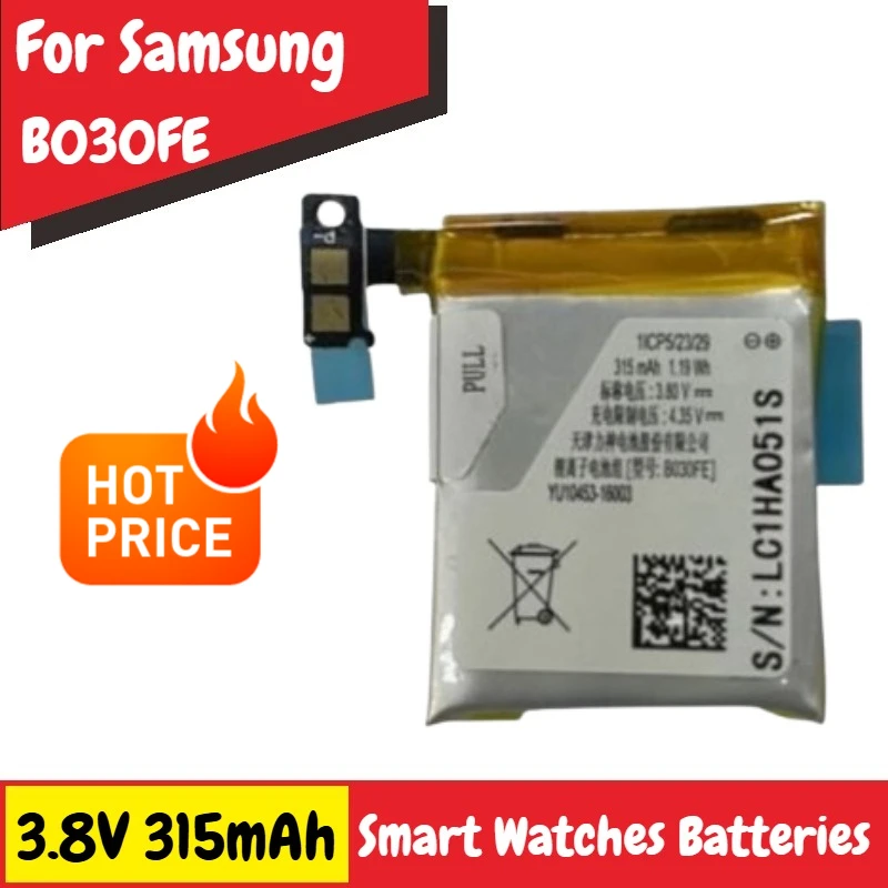 B030FE 3,8 В 315 мАч Аккумуляторы для умных часов Samsung Galaxy Gear1 V700 SMV700