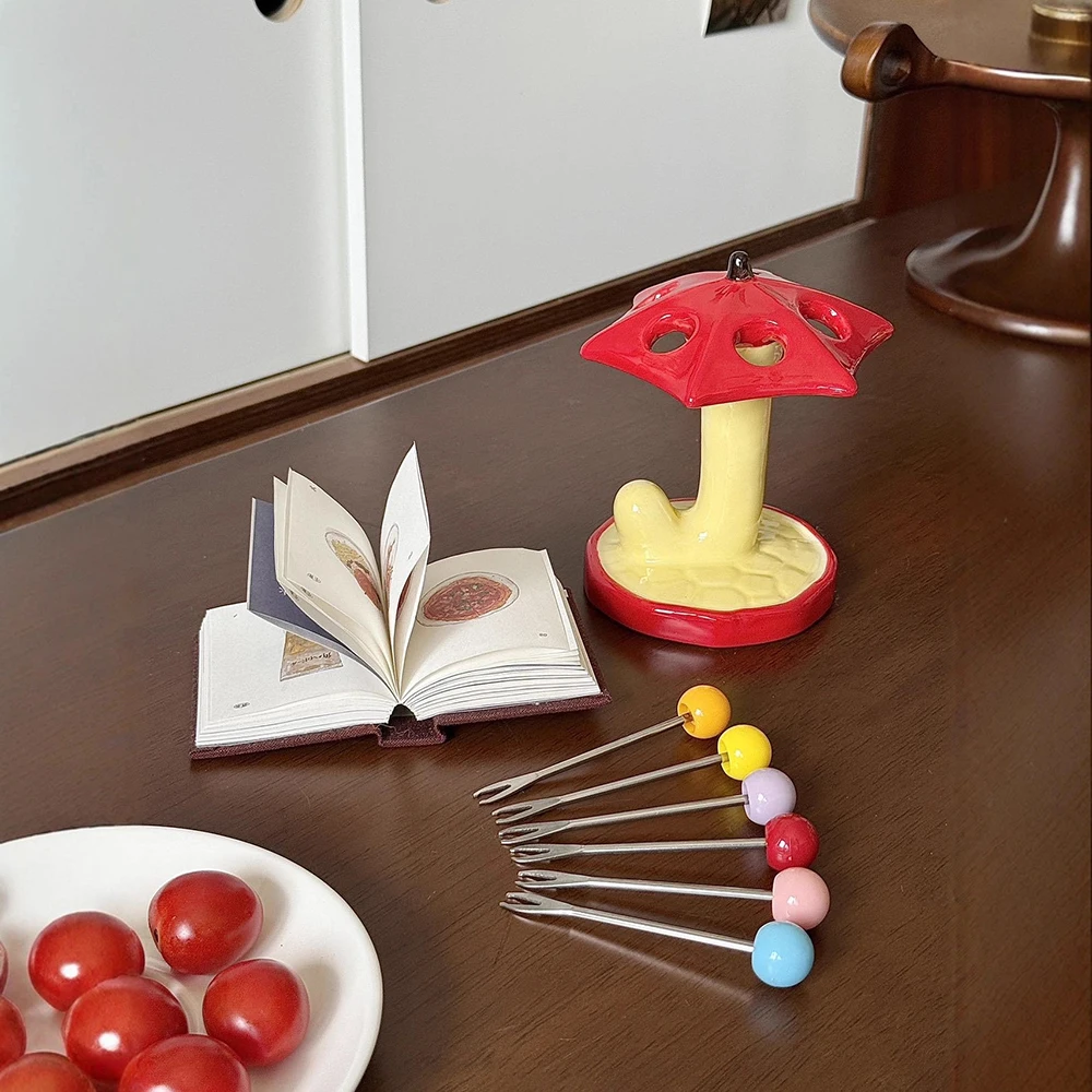 

Cute Umbrella-Shaped Fruit Fork Set