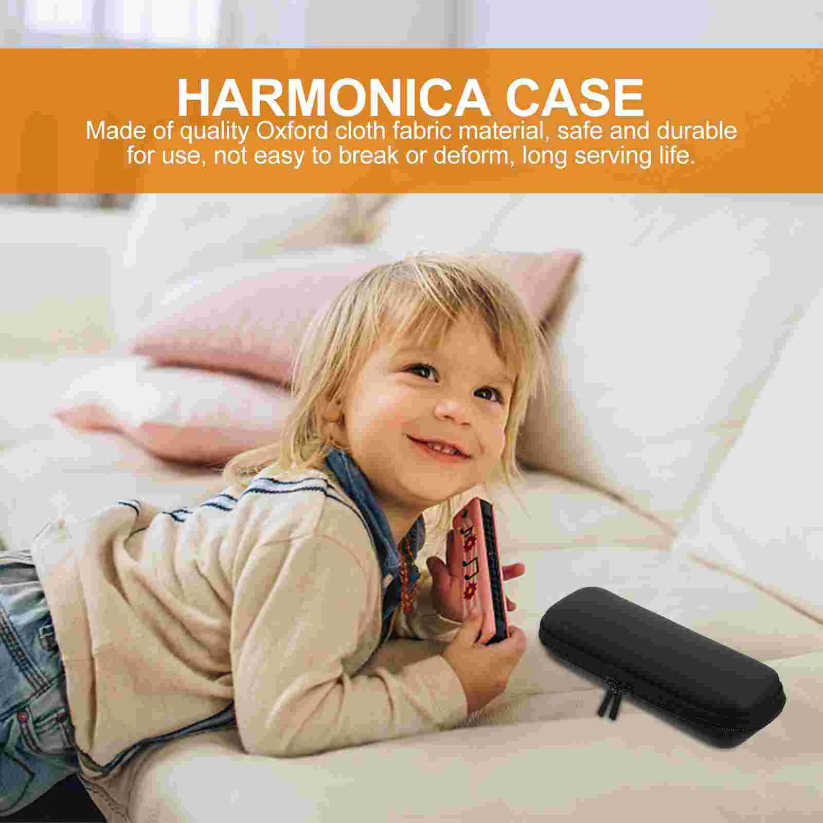 Suitcases Harmonica Storage Bag Carrying Cover Pouch Protector Chromatic Scale Black Container Travel