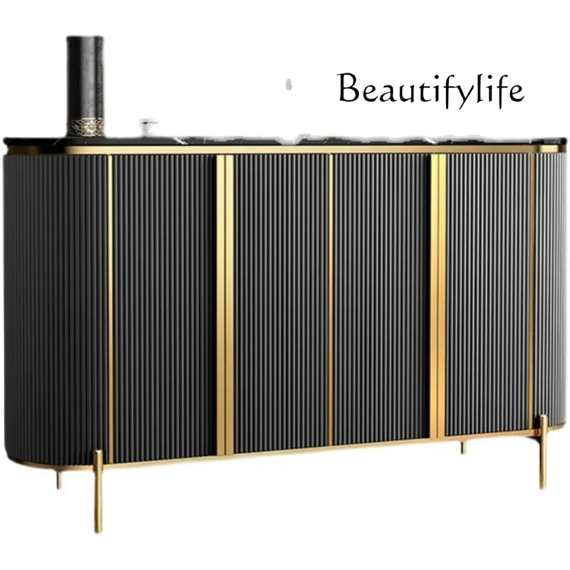 

American light luxury door cabinet Modern living room partition decorative cabinet Entry marble dining side cabinet