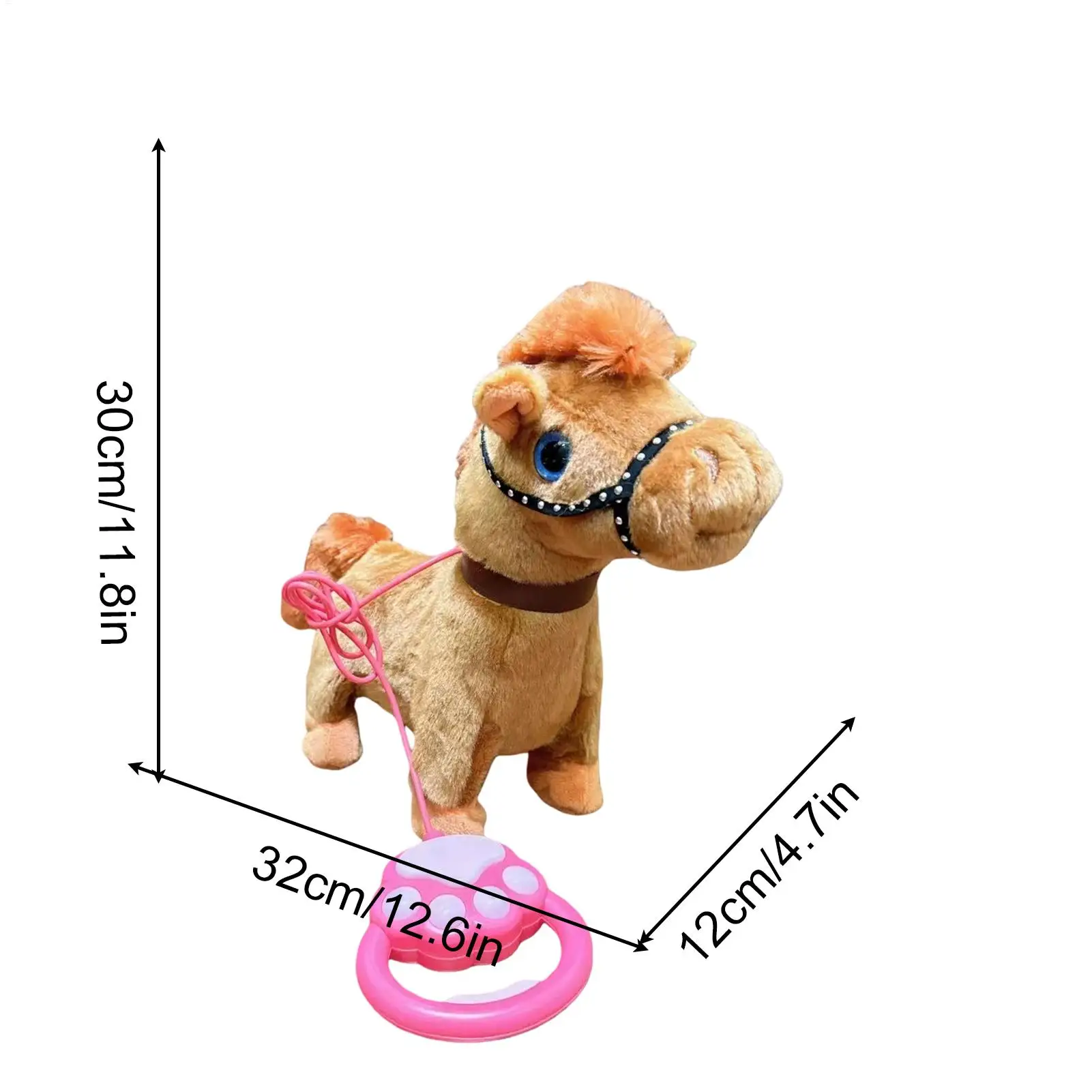 For Living Room Electric Pet Horse Lead Rope Included Realistic Children Electric Toy Walking Horse For Preschoolers Teens Over