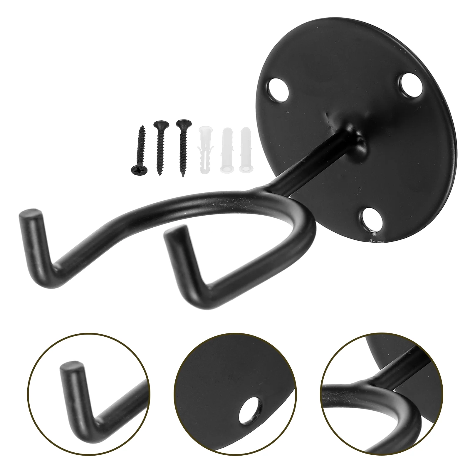 Wall Mount Wall-mounted Baseball Storage Rack Display for Golfs Softball Black Holder