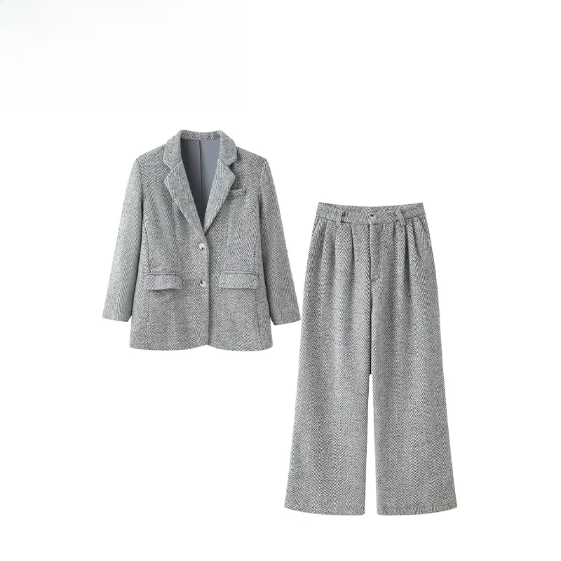 Fashionable Versatile Women's Suiting Pants Two-Piece Set Autumn New Arrival Long Pants And  Ensemble Elegant And Stylish
