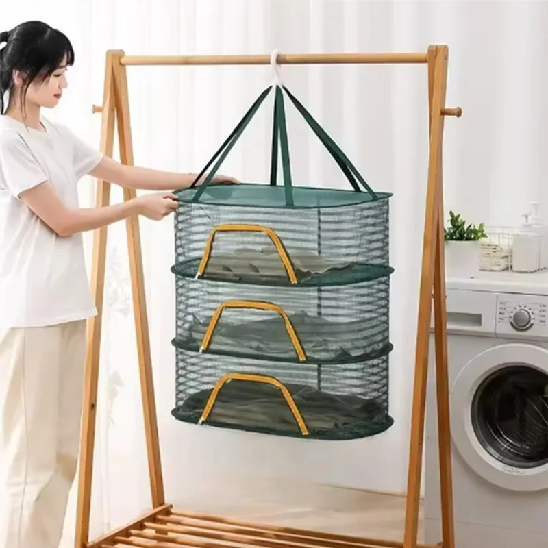 【Fast Delivery】For Drying Net Multi Portable Foldable Multi-Layer Hanging For Dry Goods Vegetable Fruit Herbs Clothing Non-Toxic