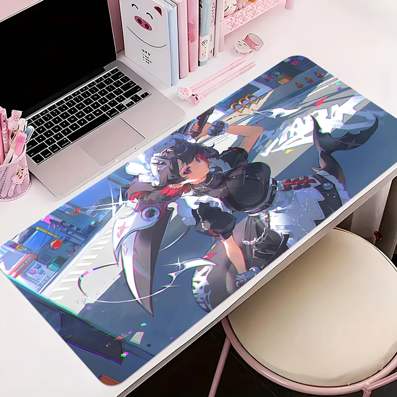 سجاد ماوس كبير لوحة ماوس كبيرة ملحقات ألعاب الرسوم المتحركة لوحة Zenless Zone Zero Ellen Joe Kawaii Carpet Cabinet Keyboard Deskmat