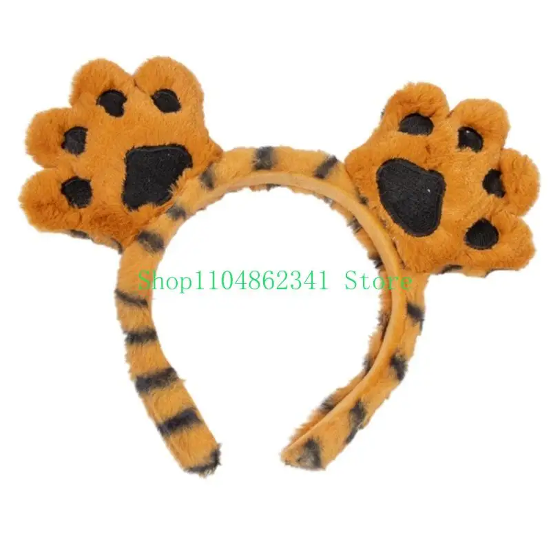 

652F Cartoon Headband Paw Shaped Hair Hoop Cosplay Party Costume Prop