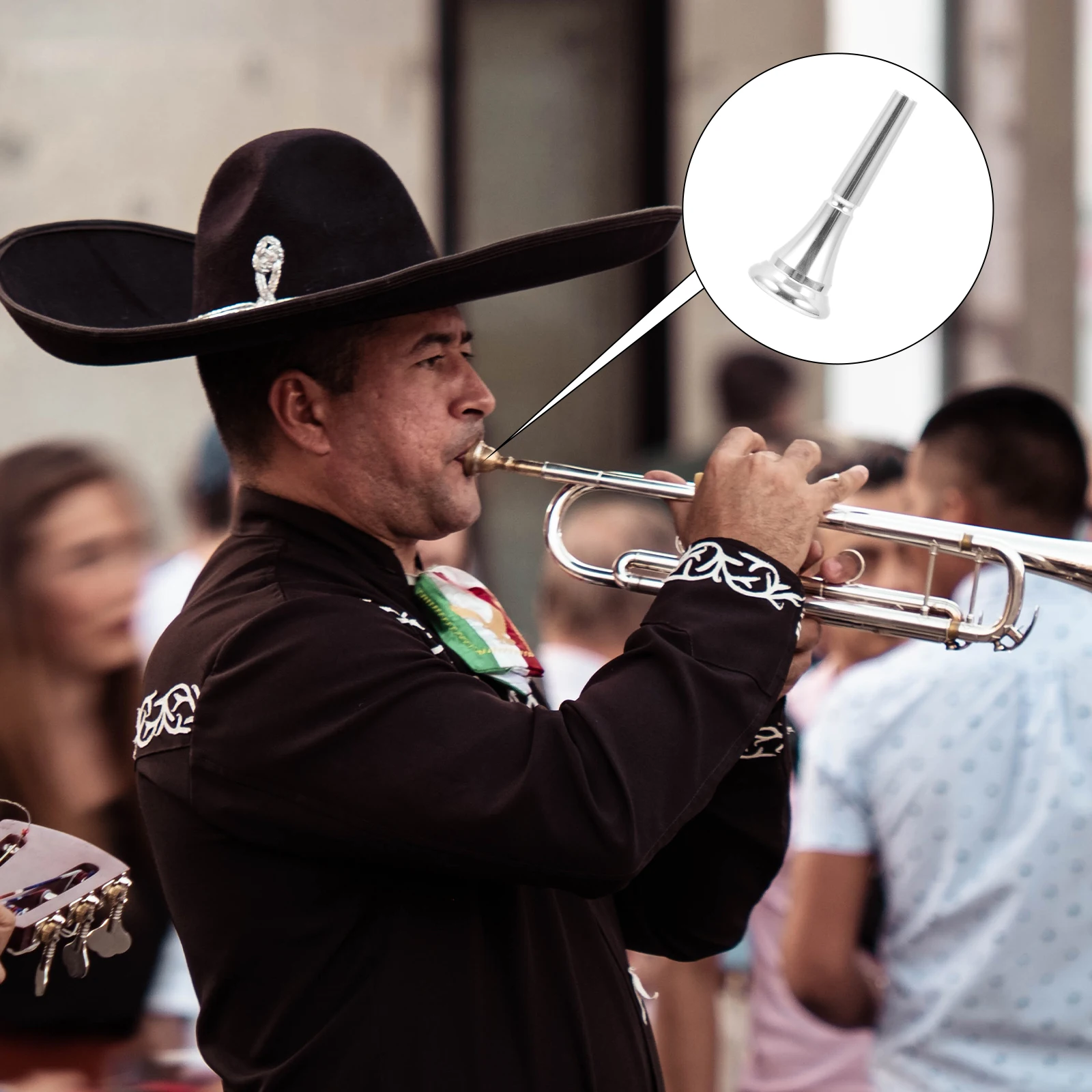 

French Horn Mouthpiece Tuba Musical Instruments Trumpet Accessories Trombone for Nozzle Accessory Brass