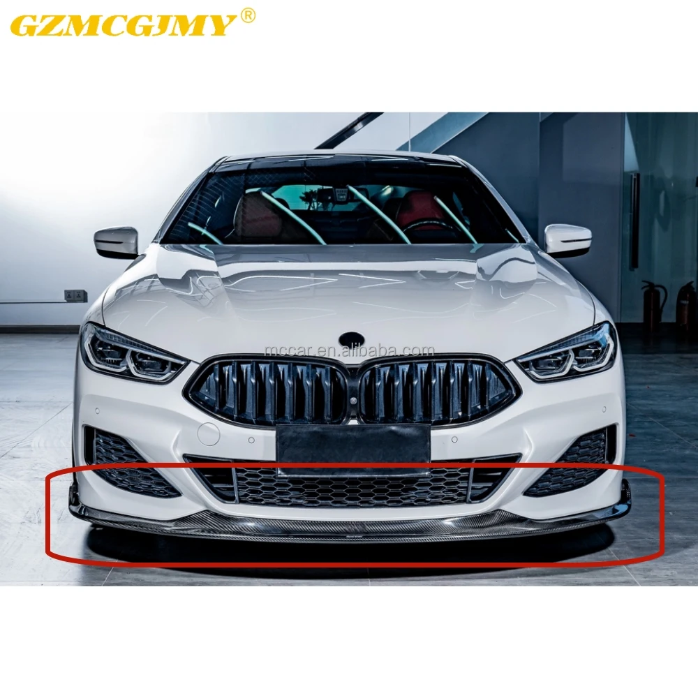 

High Quality Car Front Bumper Front Lip For BMW 8 Series M8 840i 4 Door Dry Carbon Fiber Bumper Front Lip