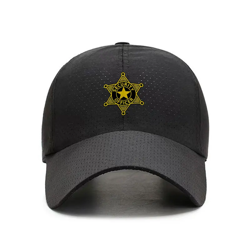 Security Officer Badge Quick Dry Baseball Cap for Hiking Camping Fishing and Cycling