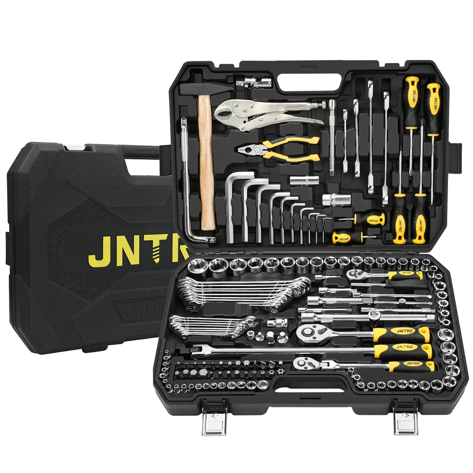 WGS-822 147 piece socket wrench tool set, pliers and hammer, automotive maintenance automatic manual multifunctional tool set