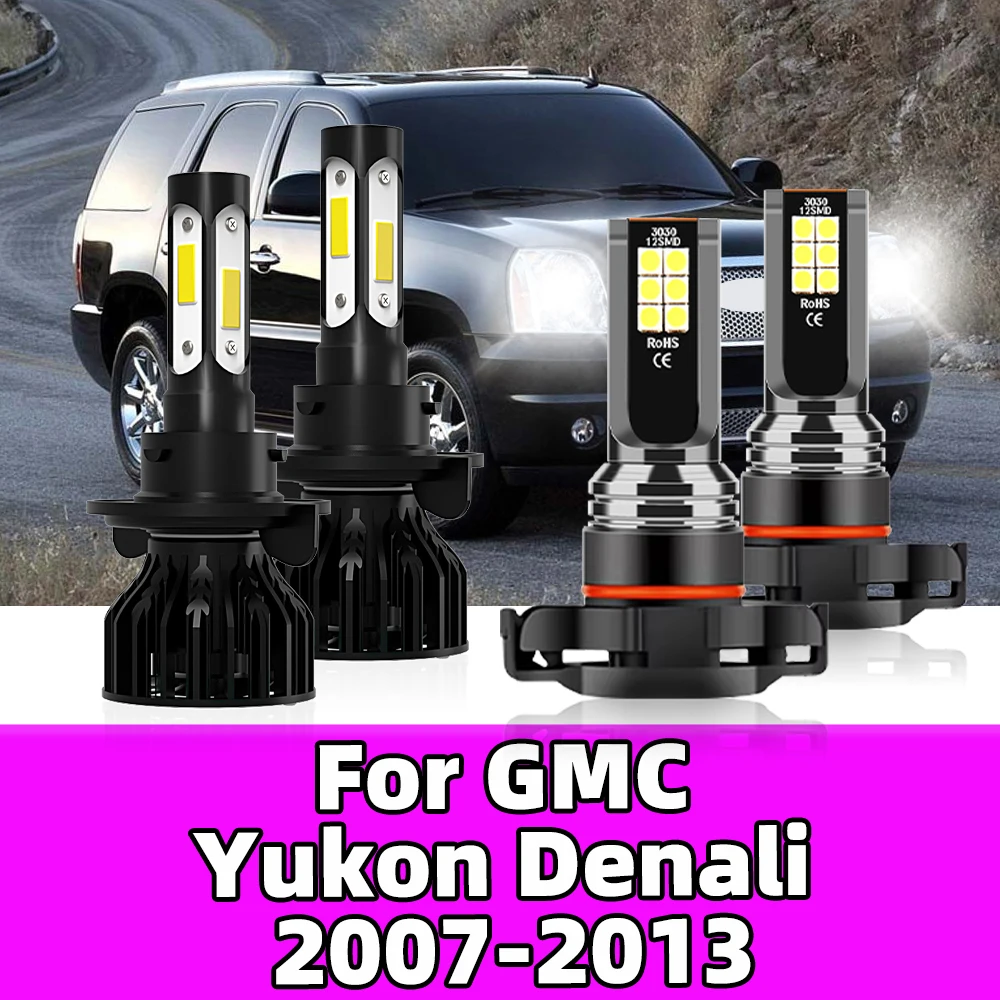 

20000LM LED Car Headlight Bulbs Auto Fog Lamps 6000K 12V Hi Lo H13 5202 For GMC Yukon Denali 2007 2008 2009 2010 2011 2012 2013