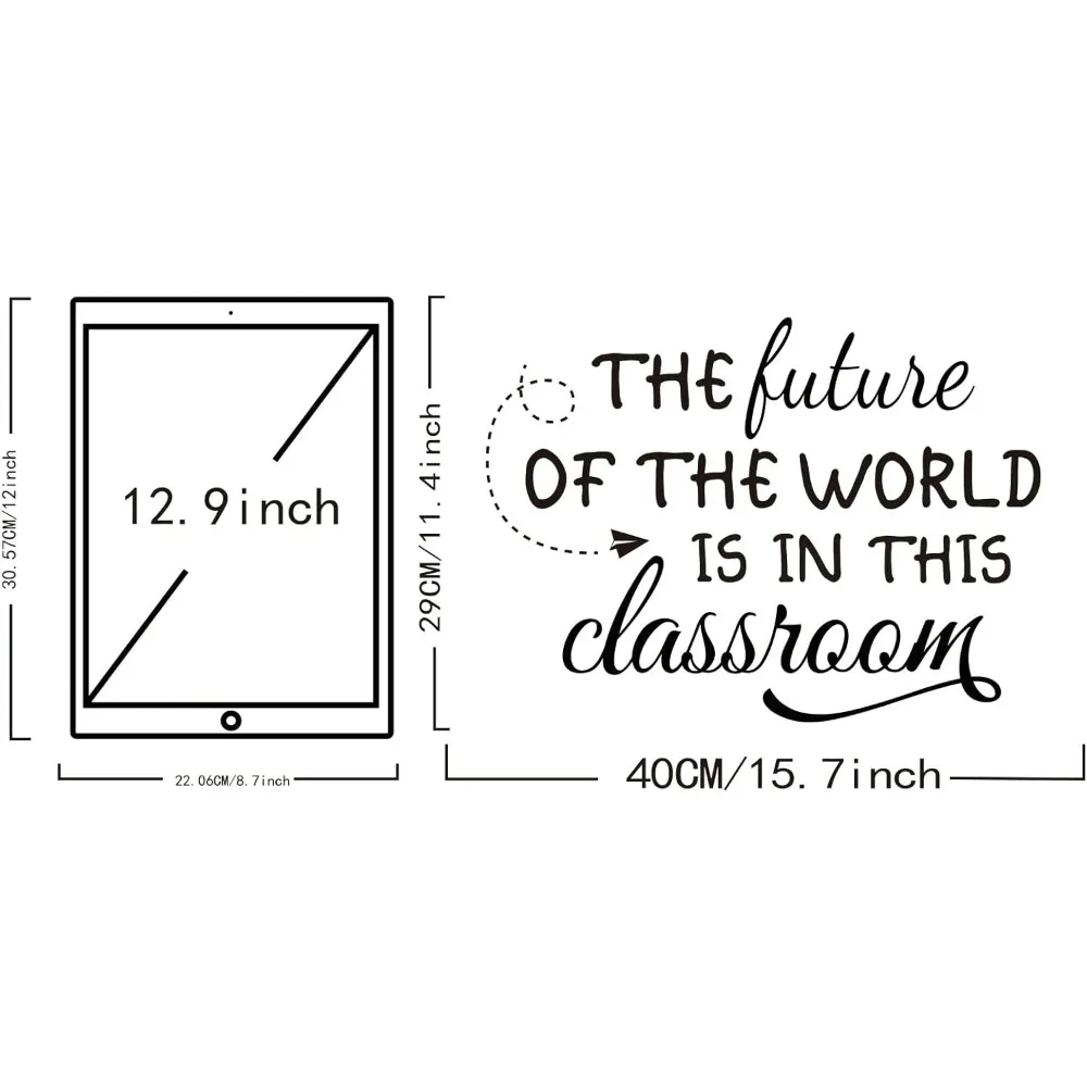 Classroom Wall Decals The Future of This World is in This Classroom Stickers Inspirational Wall Decor Decorative