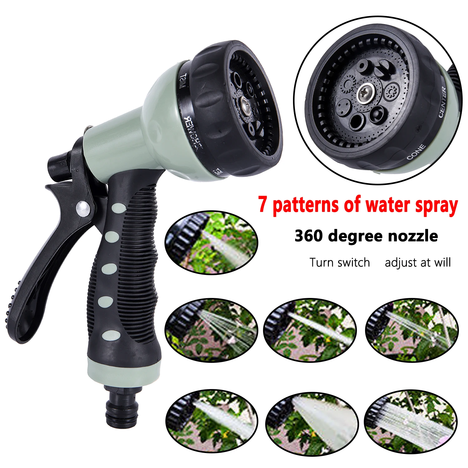 7 Modes High Pressure Water Spray Gun Car Wash Garden Irrigation Sprinkler Water Sprayer Multifunctional Car Wash Cleaning Water