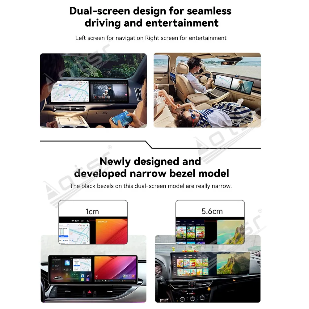 Dual 10.1’’ Android15 Car GPS Navigation CarPlay For Volkswagen Golf Sportsvan 2016-2020 HD Screen Multimedia Player Head Unit