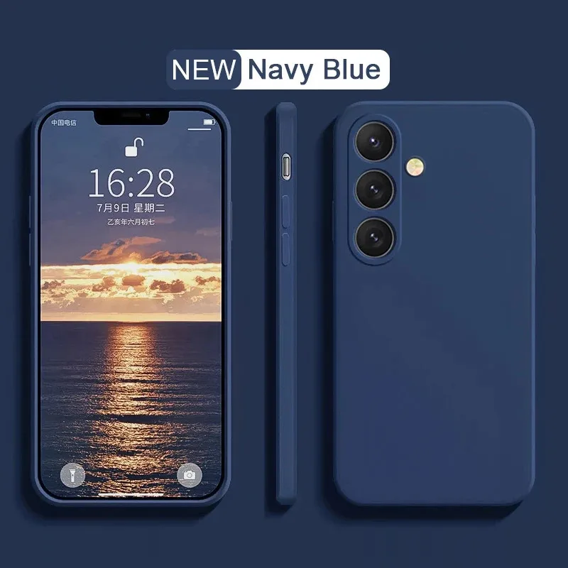 

Luxurious solid-color Fine hole straight-edge case for Samsung S26 Plus, S25 Edge S24 Ultra S23 S22 interior fabric phone case