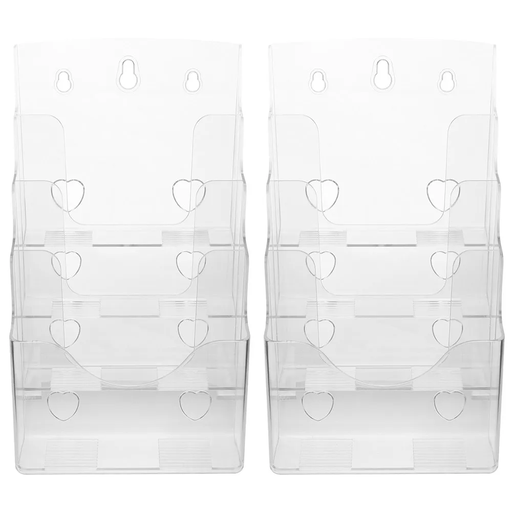 2pcs-plastic-pamphlet-display-stand-clear-4-tier-brochure-holder-literature-organizer-office-use-pamphlet-display-stand