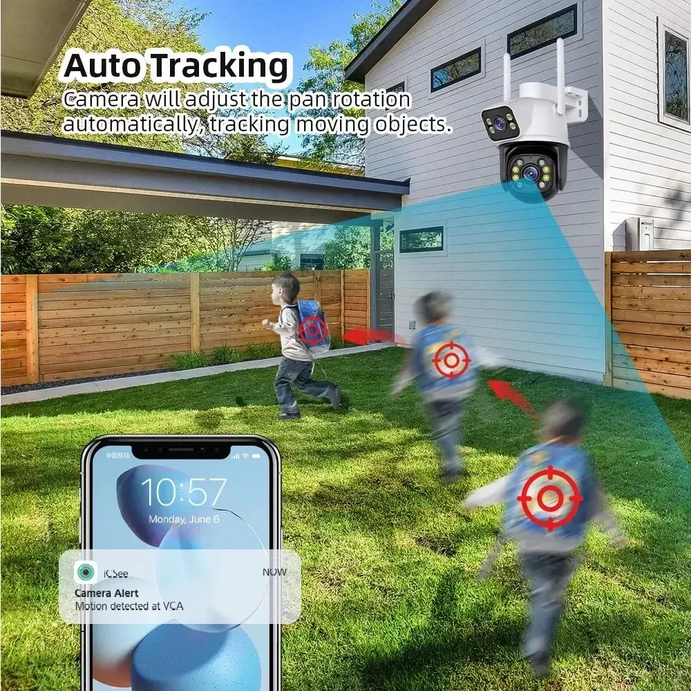 Icsee Xmeye 6MP 8CH Wireless Home Security Camera System Wifi Ptz Network Wireless Nvr Kit Home System Cctv Camera Kit System view 6