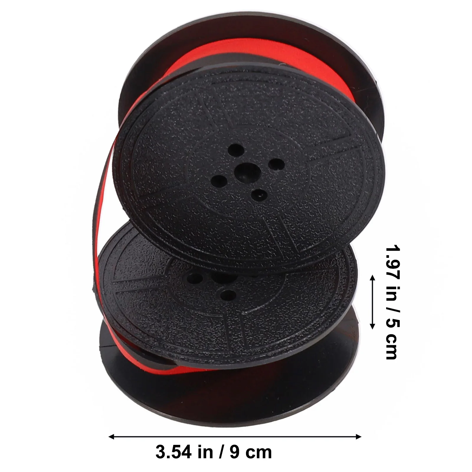 Typewriter Ink Ribbon Portable Typewriter Ribbon Calculator Ribbon Red Black Dual Color Double Circle Nylon Typewriter Ribbons