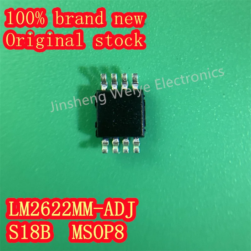 Chip de Poder IC, LM2622MM-ADJ, LM2622, Part Mark, S18B, MSOP8, 100% Brand New, Original, Frete Grátis, 1 Pc, 10 Pcs