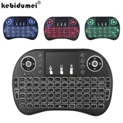 Mini Wireless Keyboard 3 Color Backlit Keyboard 2.4GHz English Russian Air Mouse With Touchpad RGB Gamepad for PC Laptop TV Box