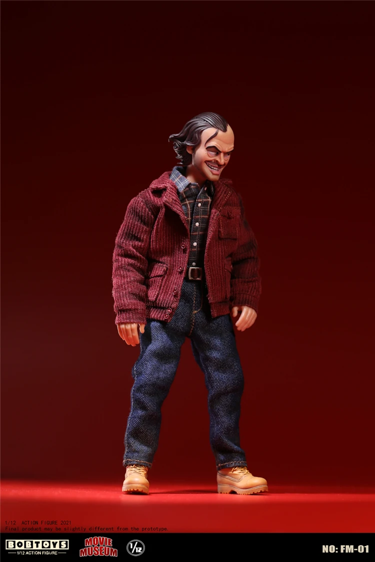 In Stock BOBTOYS FM-01 1/12 Scale Film Museum Series Jack Torrance Model Classic Movies Full Set 6in Male Action Figures Model