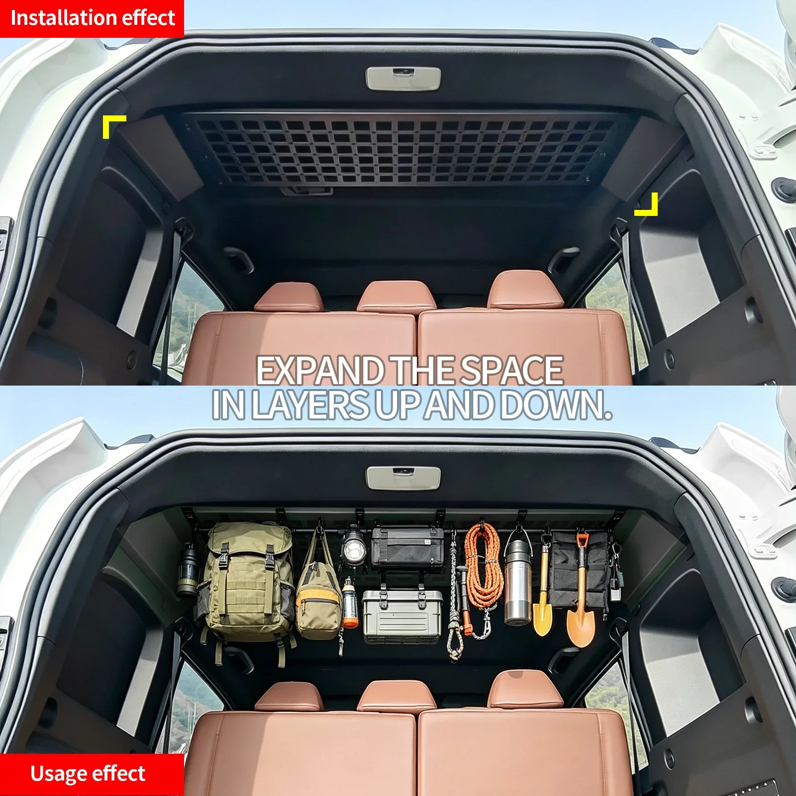 For Toyota Land Cruiser FJ 2026 Car Rear Trunk Expandsion Storage Rack Horizontal Frame Left and Right Window Frame Modified detail image 3