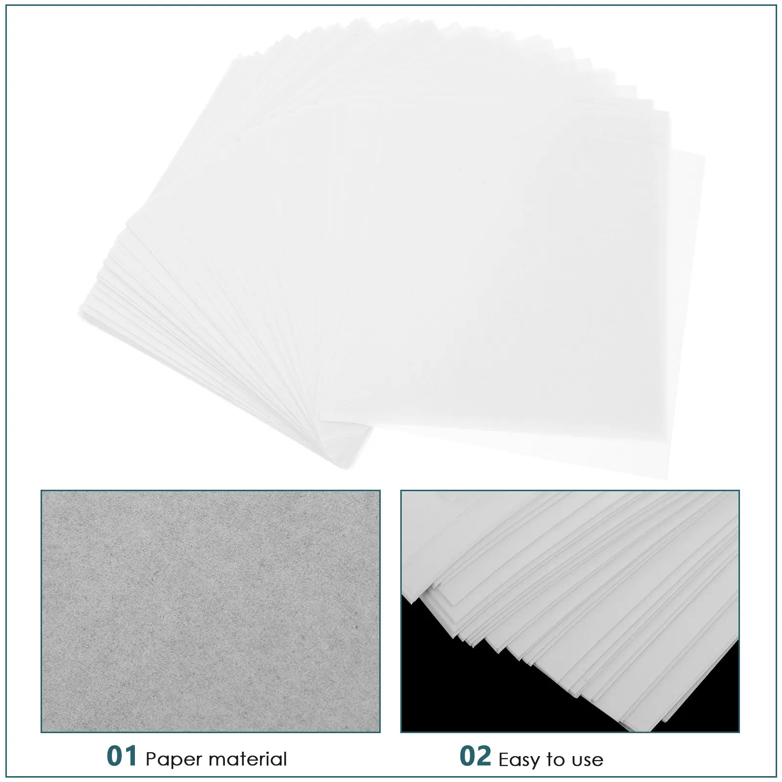 500Pcs Square Cellulose Weighing Paper Quick-Coverage Thin Tear-Resistant for Analytical Balance High Precision Weighing Tasks