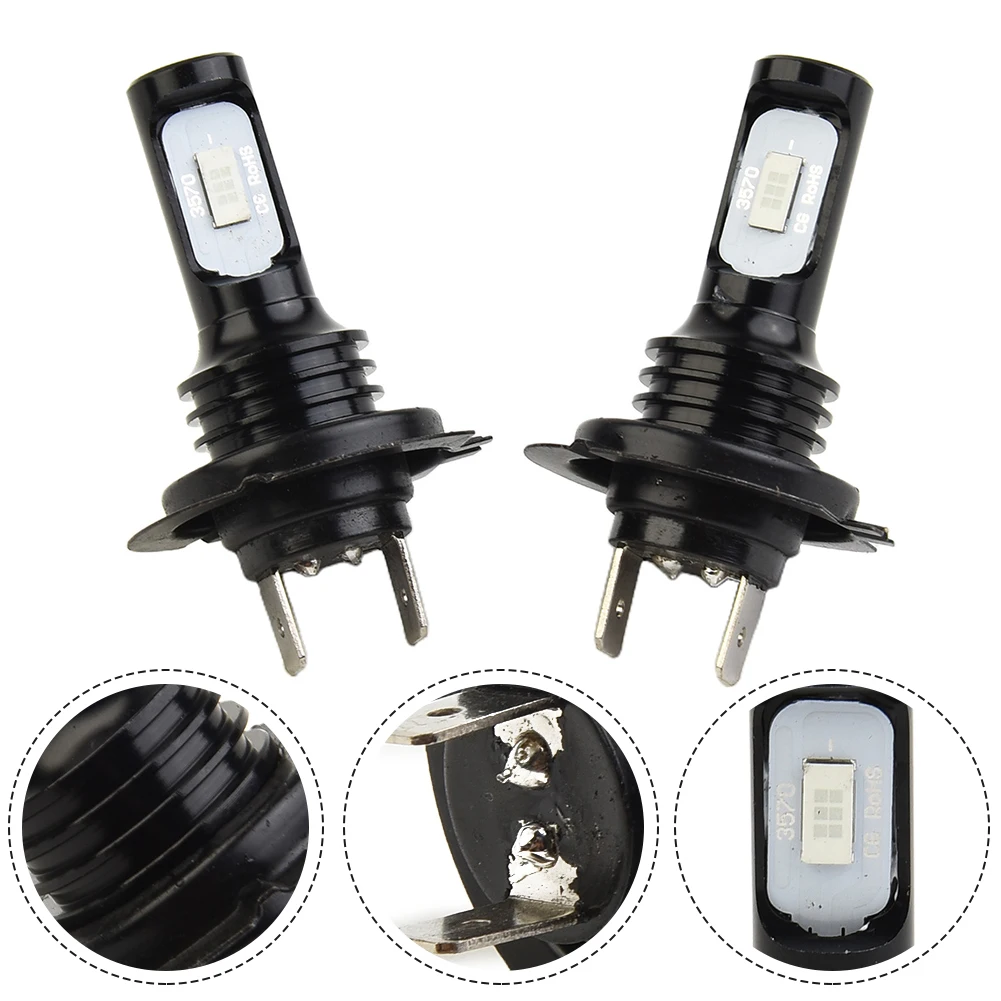 

2 Pcs Car Headlights Fog Lamps Reversing Lights Turn Signals Lamps Width Lights 3570 8000K H7 LED Lamps Auto Accessories