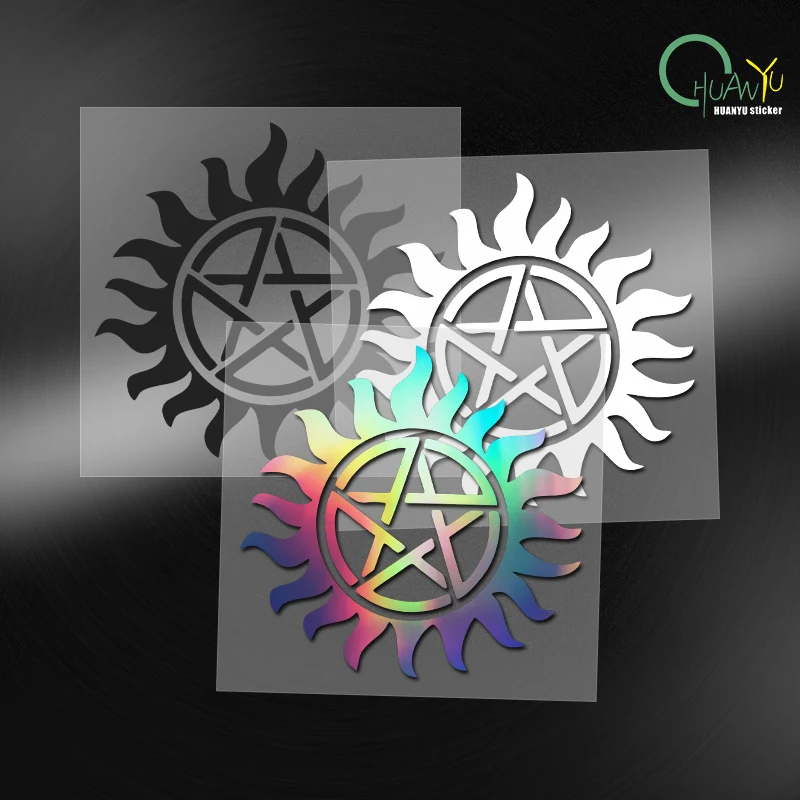 Pentagram Creative Car Stickers Supernatural Reflective Vinyl Decals