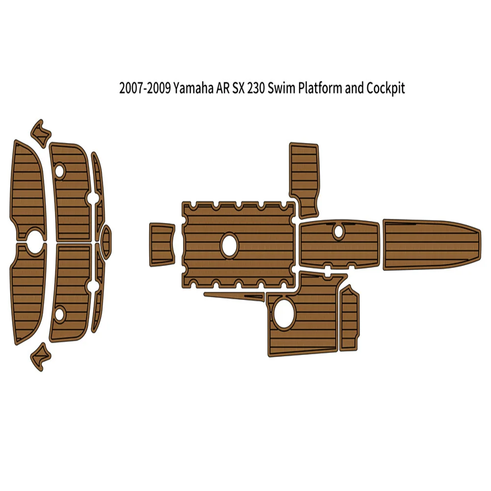 

2007-2009 Y-a-m-a-h-a AR SX 230 Swim Platform Cockpit Mat Boat EVA Teak Deck Floor Pad SeaDek MarineMat Style Self Adhesive