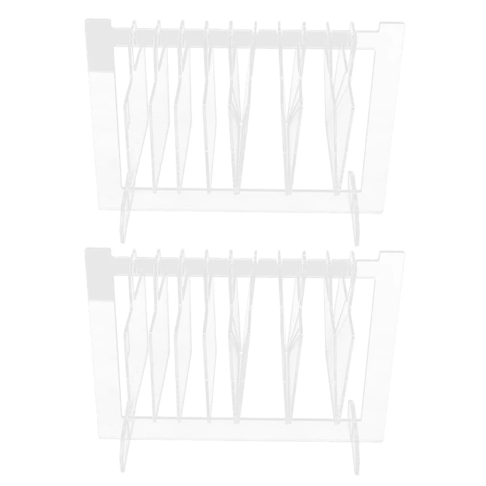

2Sets Acrylic Nail Art Display Board Transparent False Nail Tips Sample Display Stand Removable Holder Rack Salon Organizer