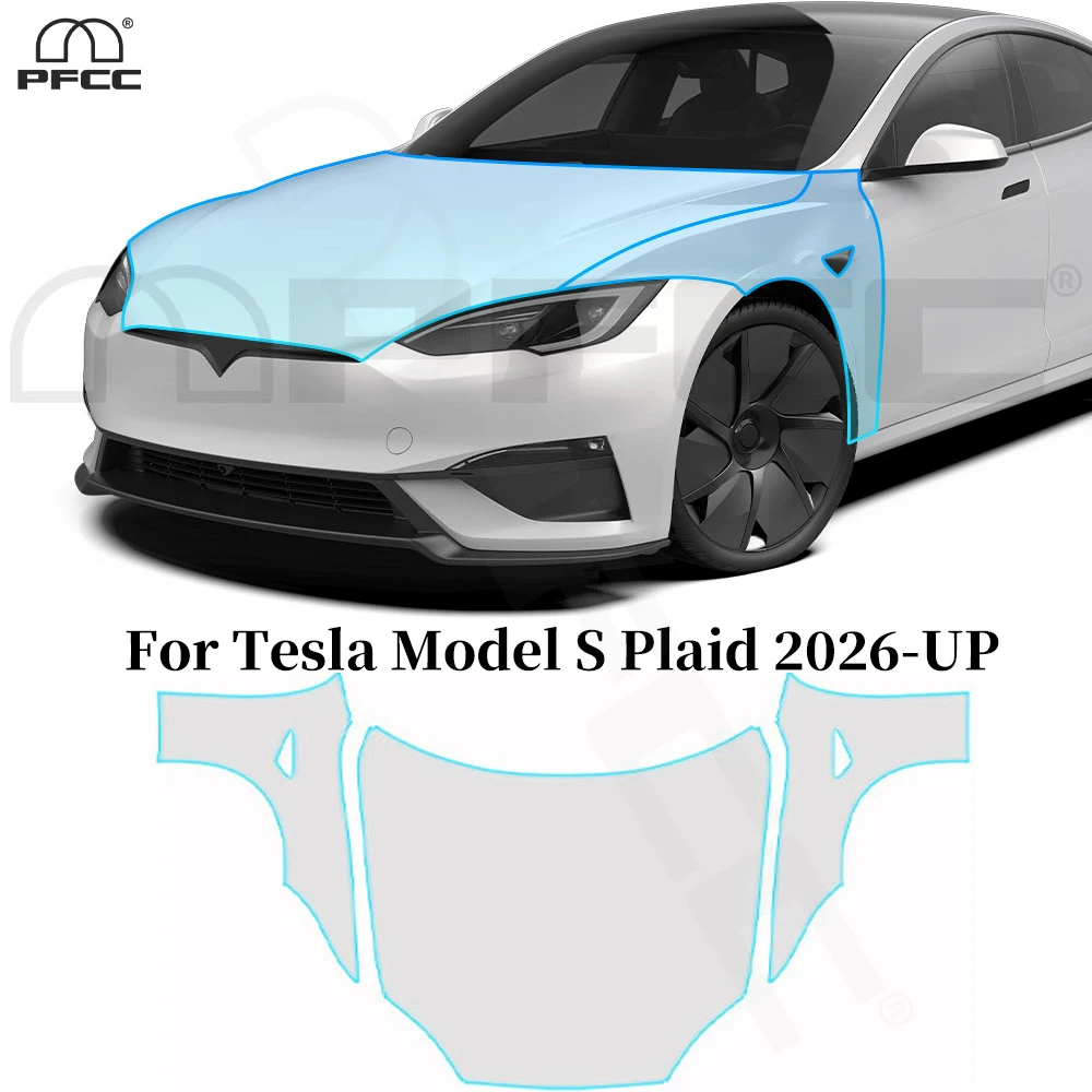 

Матовая прозрачная защитная пленка PPF для Tesla Model S Plaid 2026-UP, предварительно вырезанная, из ТПУ, антицарапийная, невидимая, самовосстанавливающаяся