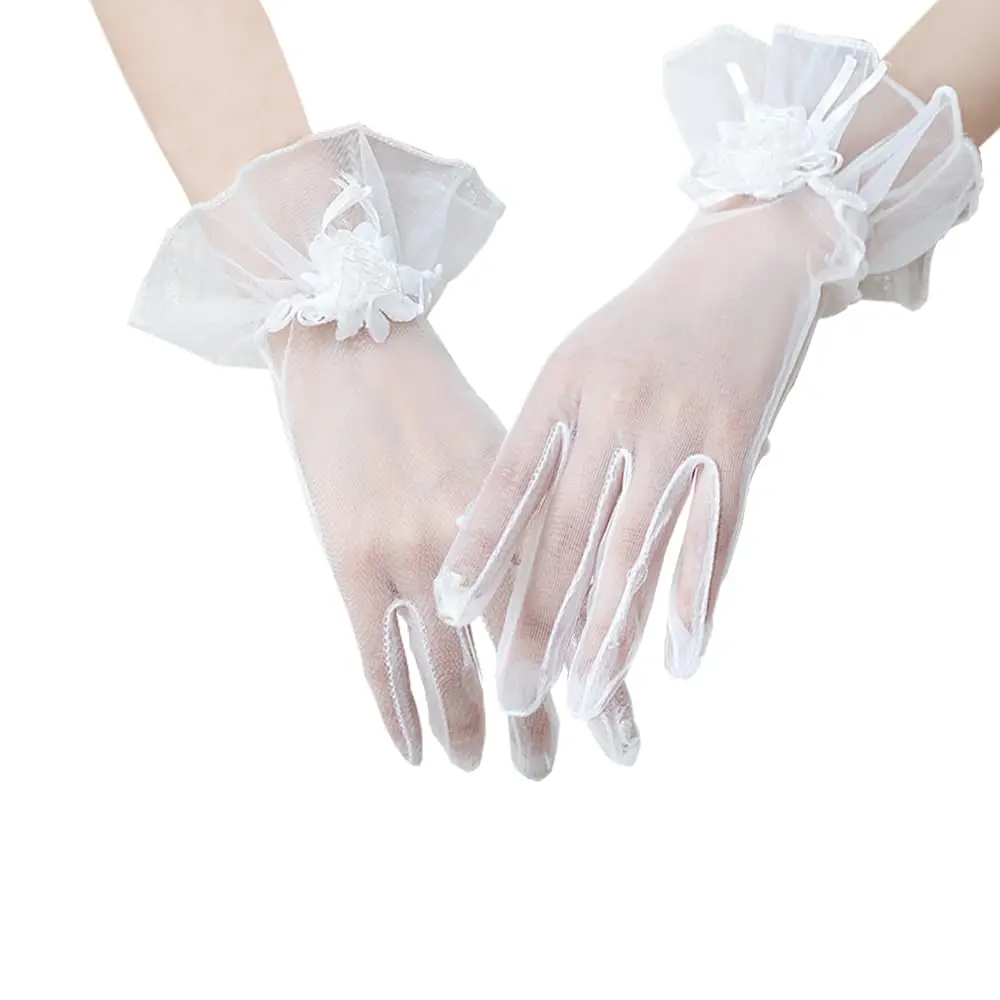 Wedding Gloves Wedding Dress Accessories Charm Bridal White Lace Finger Elegant Lady Bride Prom Jewelry