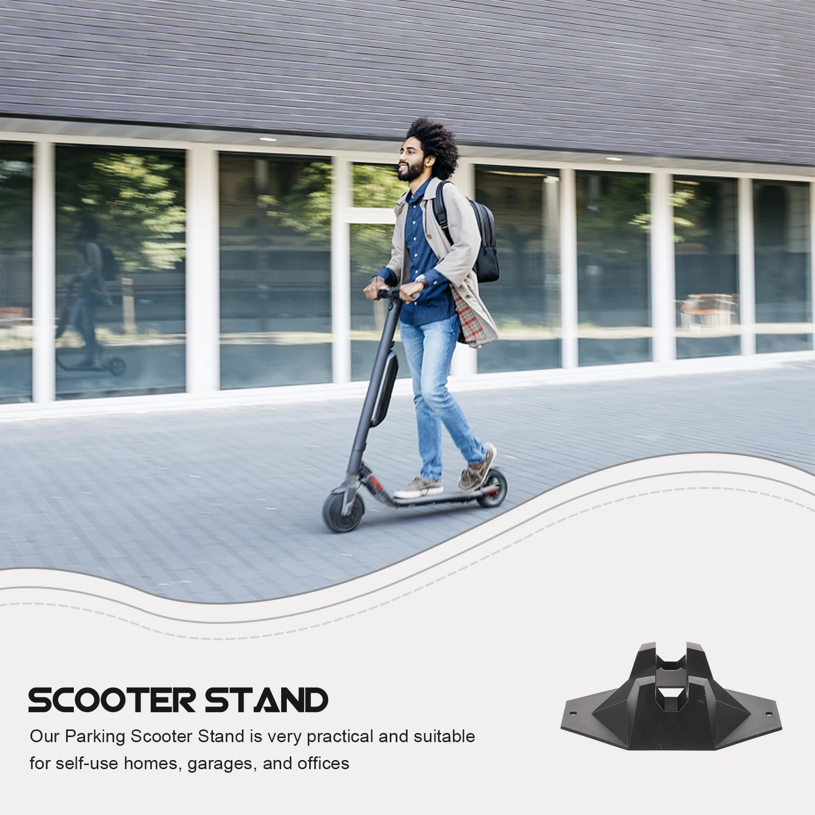 

1 set 1 Set Portable Scooter Stand Plastic Parking Rack For Electric Scooter Wheels Support Diy Holder Balanced Car Stopper