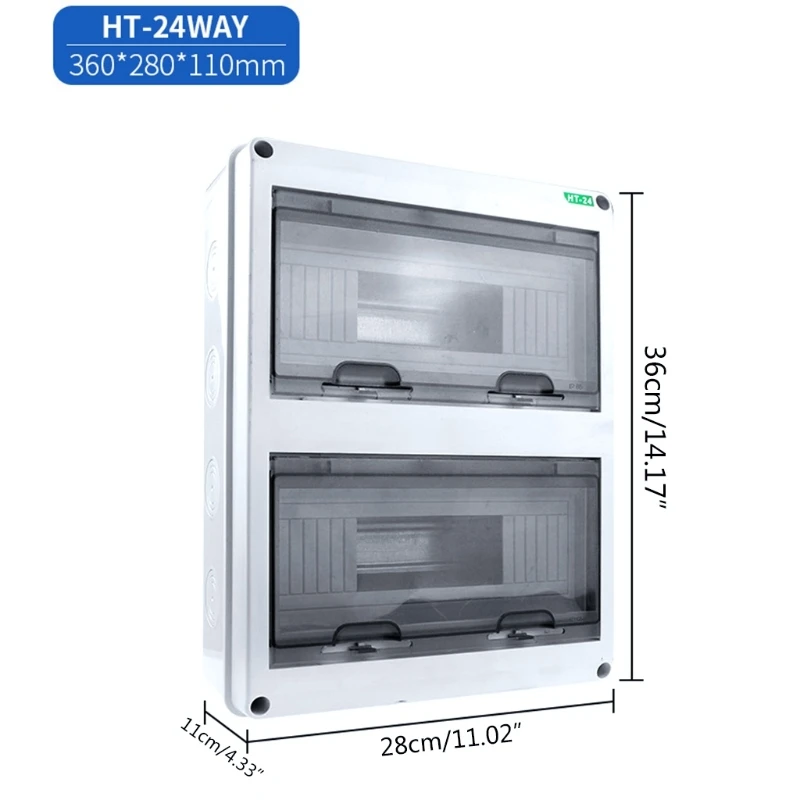 Plastic Distribution Box for 5/8/12/15/18/24 Ways Miniature Surface Mounted Distribution for Protection