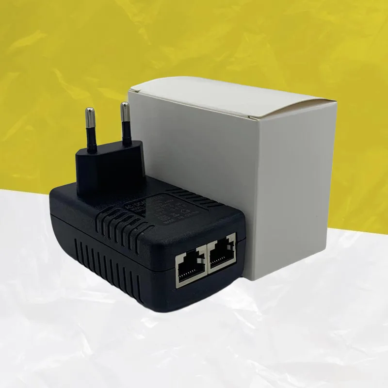 Imagem -04 - Poe Injector 1000mbps 48v 24v 24w eu e Nós Plug para Câmera ip Cctv Fonte de Alimentação Adaptador Ethernet Parte